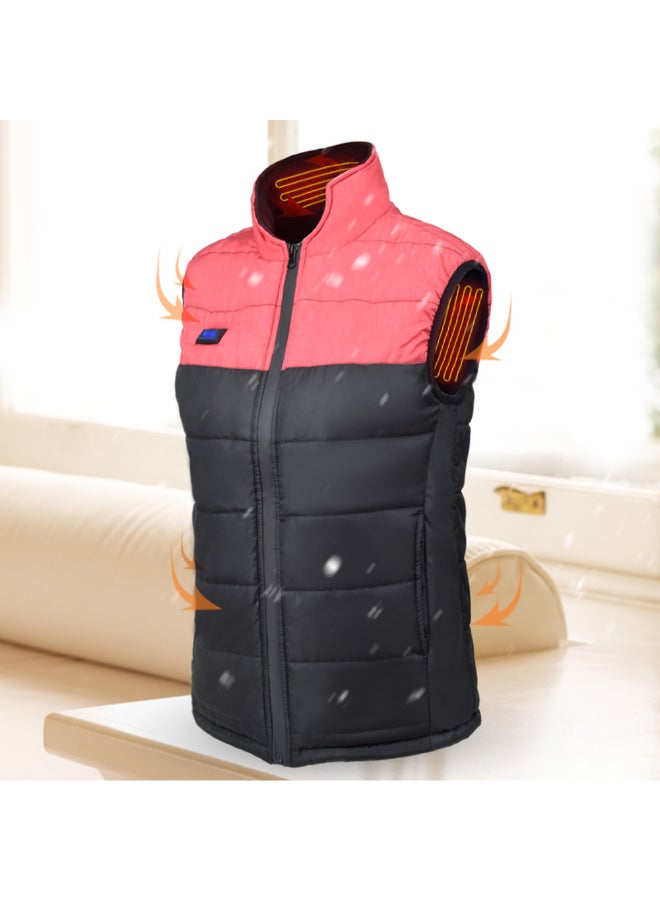 USB Charge Outdoor Heating Vest Pink/Black