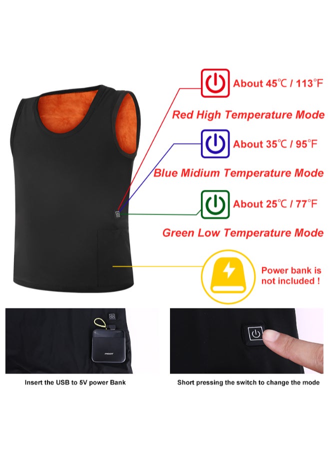 Electric Warm Heating Vest Black