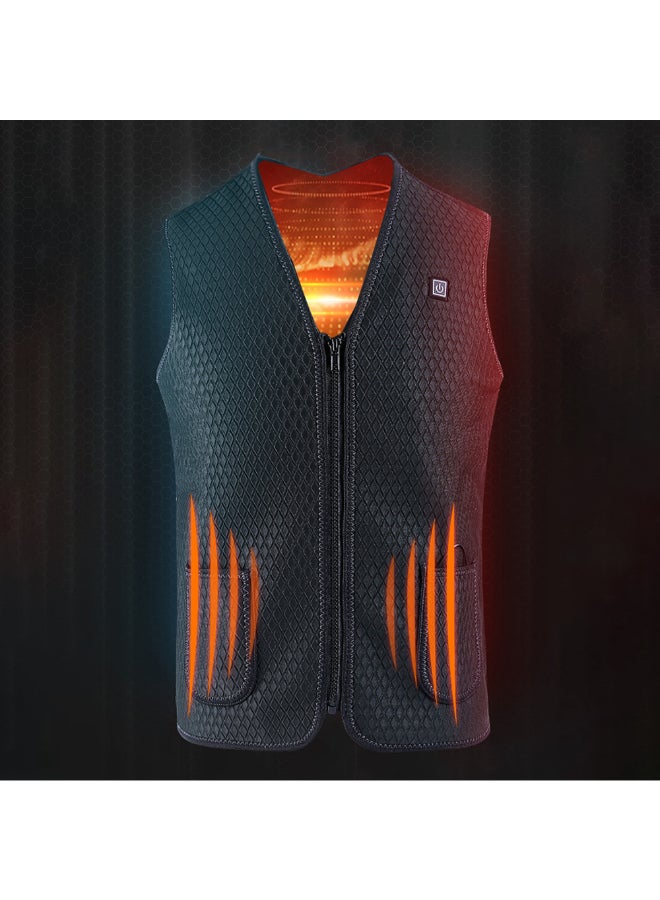 USB Charge Outdoor Heating Vest Black