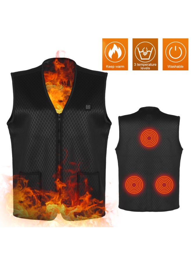 USB Electric Heating Vest Black