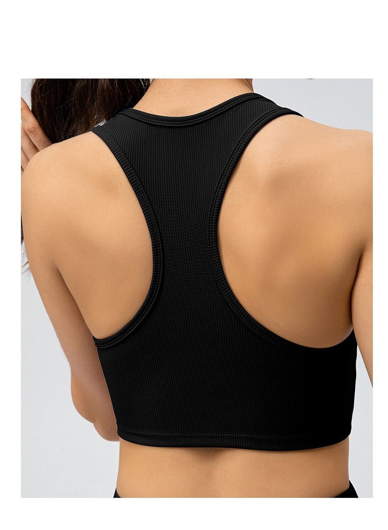 New  nylon shock gathering running bra yoga vest