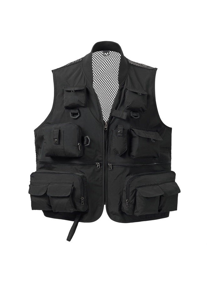 Versatile Men's Women's Fishing Photography Vest with Mesh Back 6 Sizes