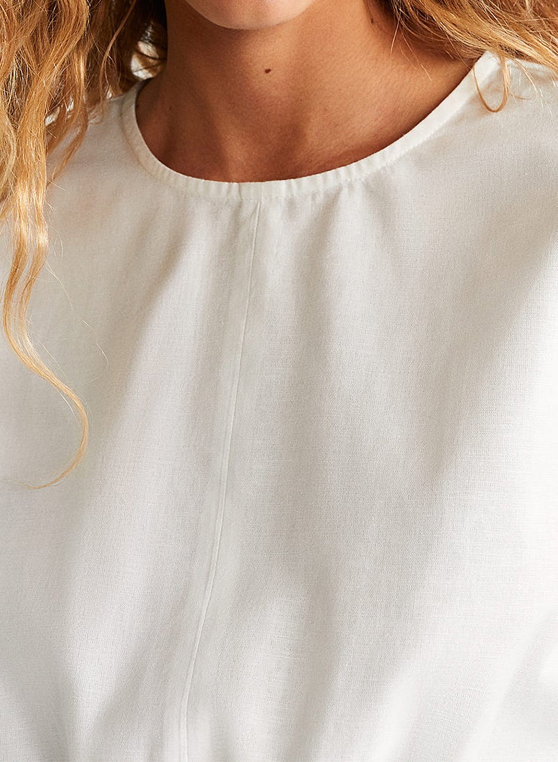 Ring Detailed Blouse White