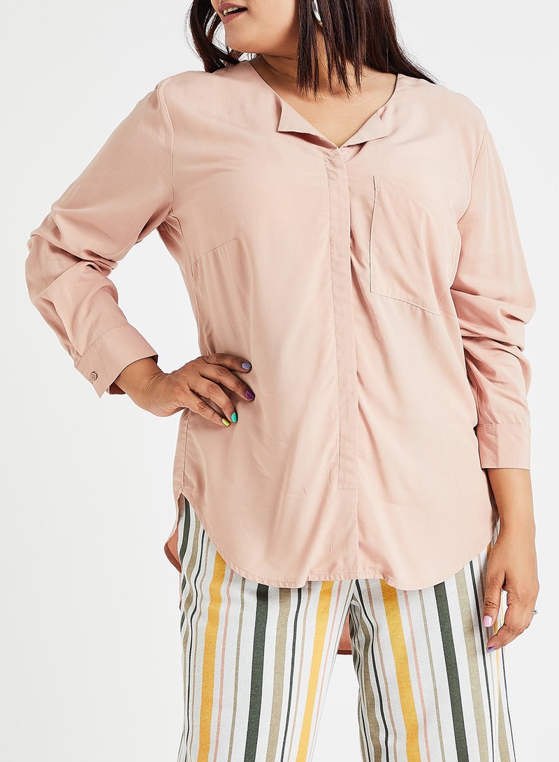 Solid Blouse Light Pink