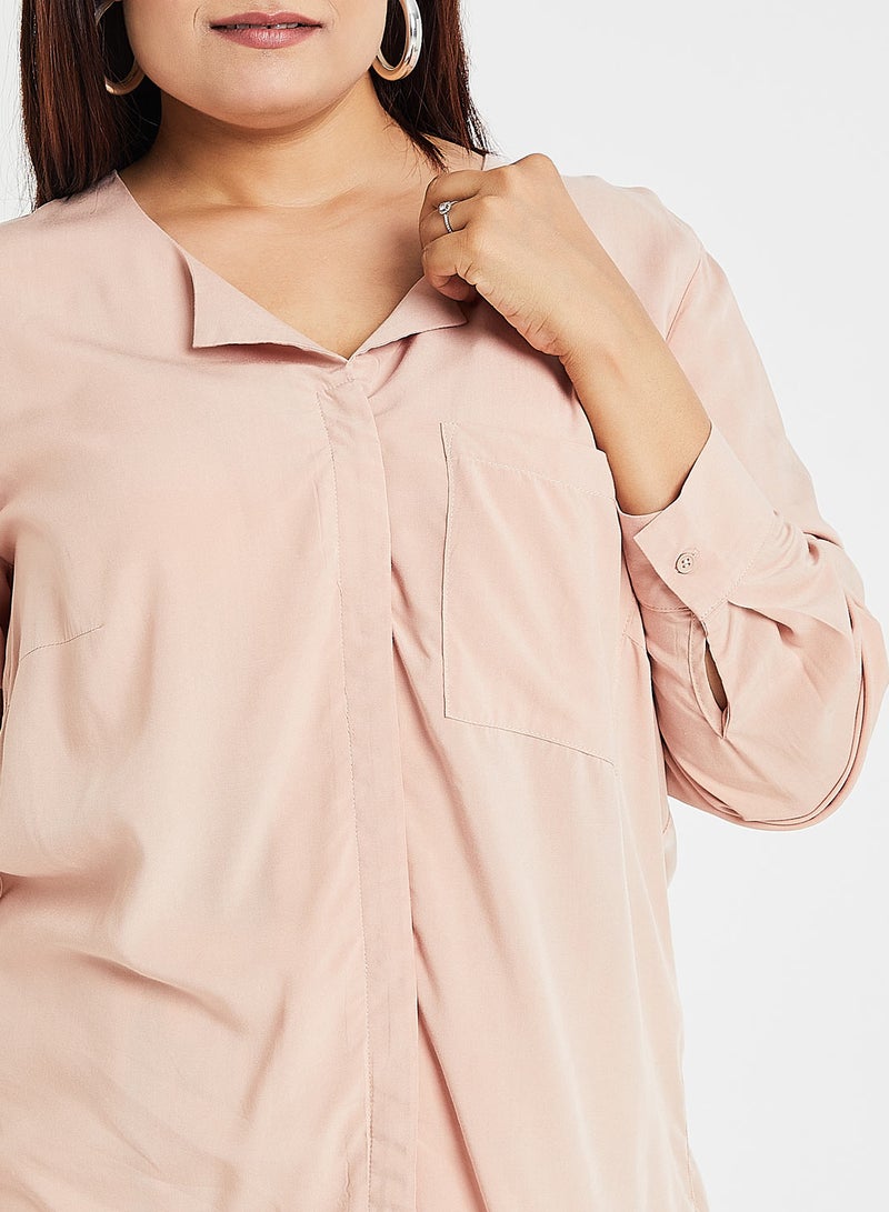 Solid Blouse Light Pink