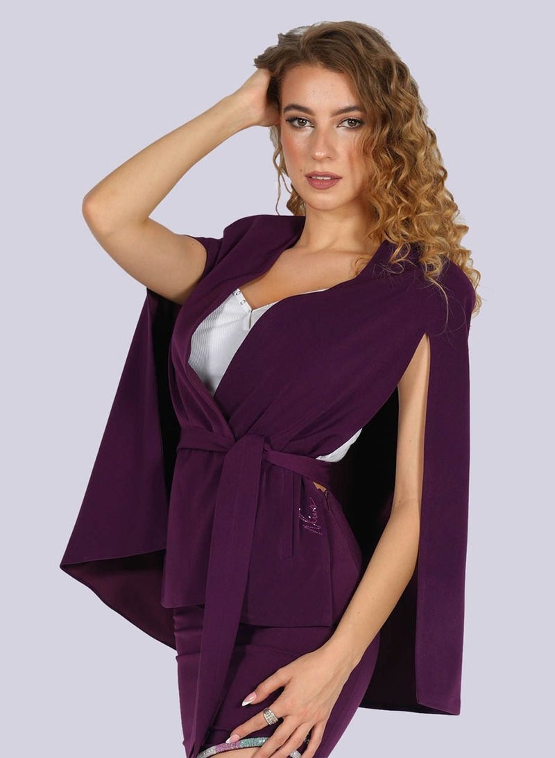 Orchid Flared Split Sleeve Cape