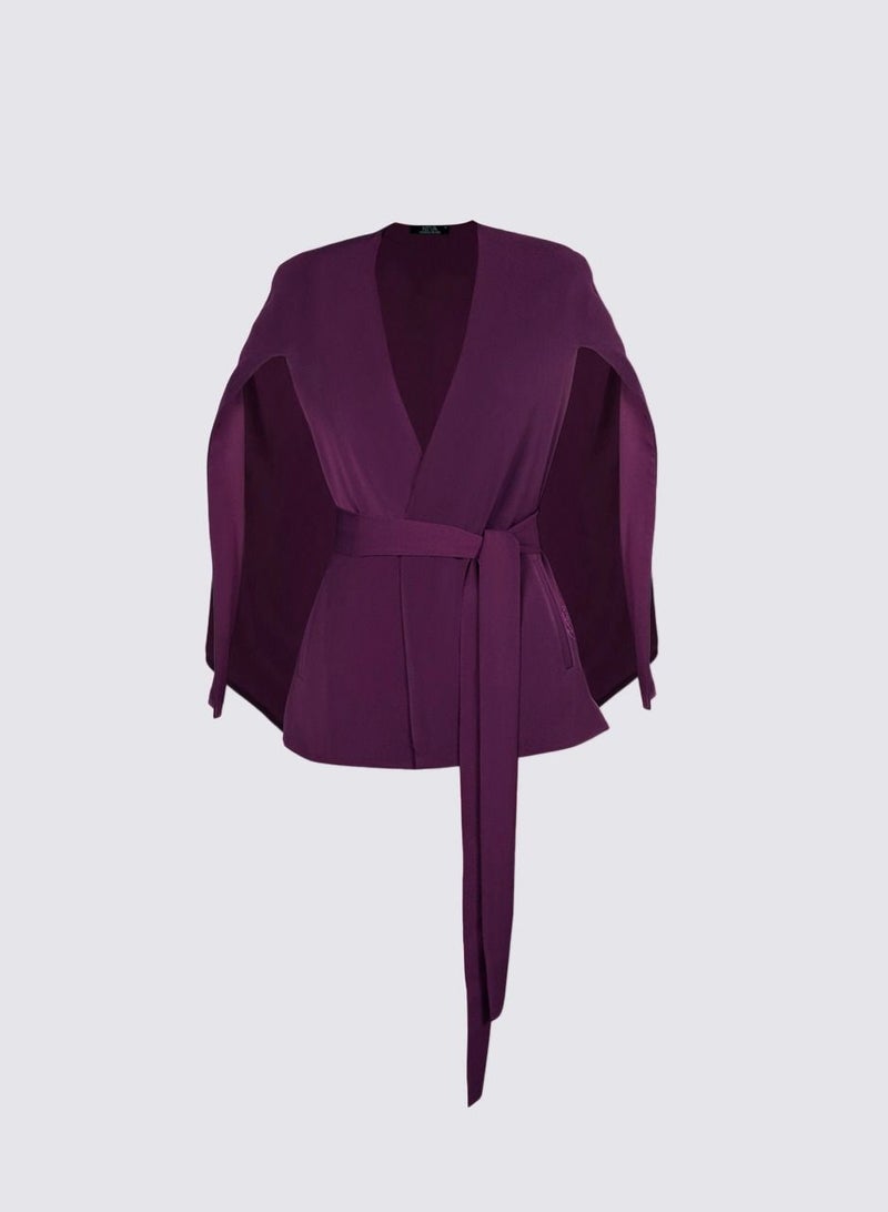 Orchid Flared Split Sleeve Cape