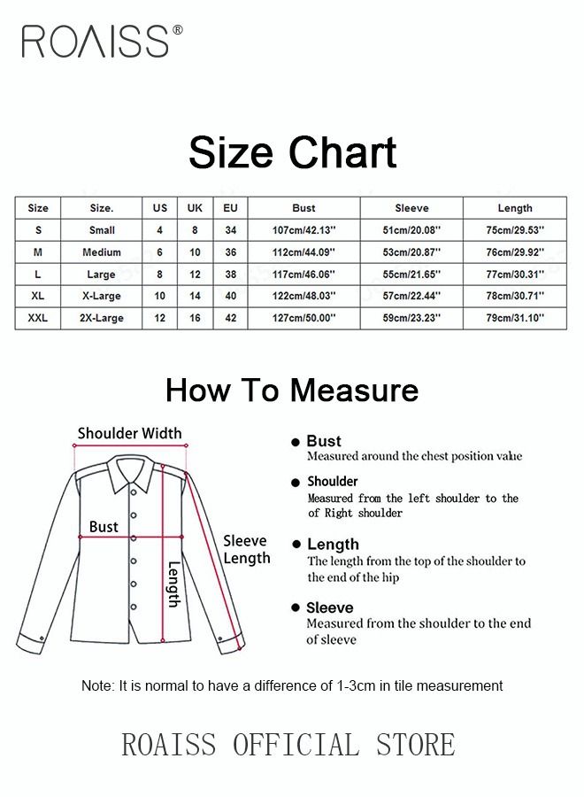 Ladies Comfortable Lapel Shirt for Daily Commute - Single-Breasted Long Sleeve Top with Simple Solid Color Design and Loose Fit