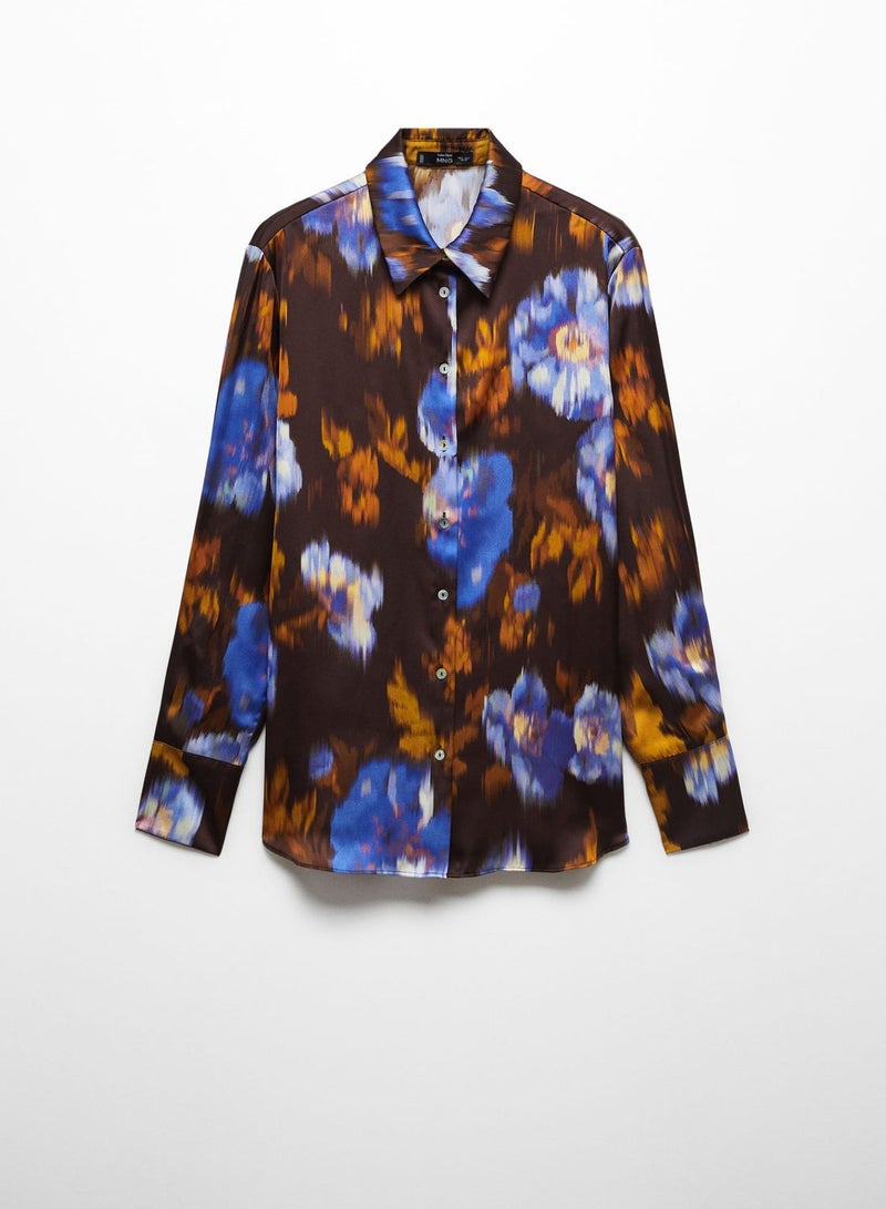 Long Down Print Shirt