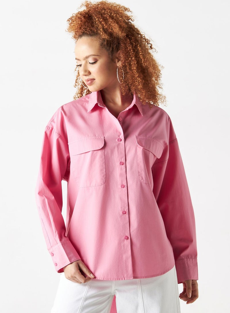 Pocket Detail Button Down Shirt
