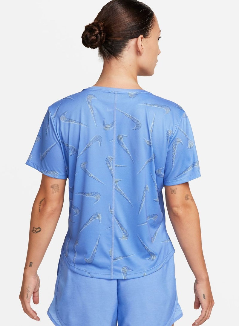 Dri-fit swoosh aop short-sleeve crop T-shirt