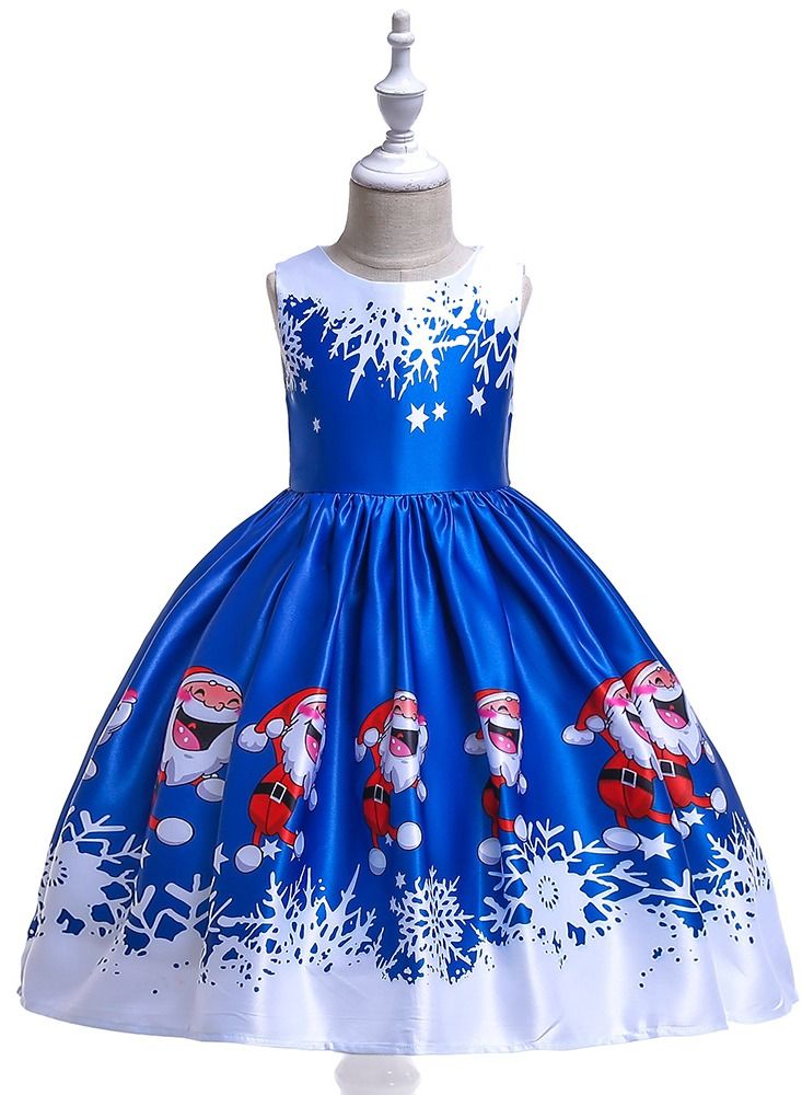 Blue and White Xmas Festive Dress
