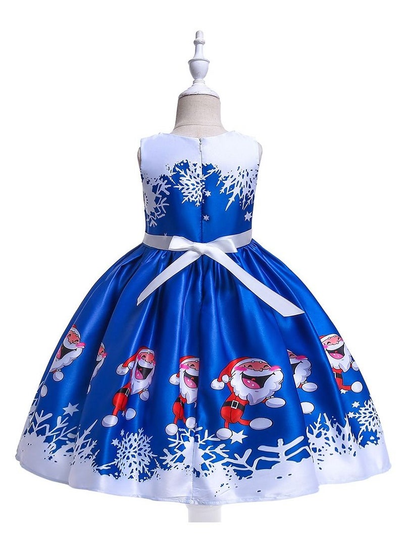 Blue and White Xmas Festive Dress