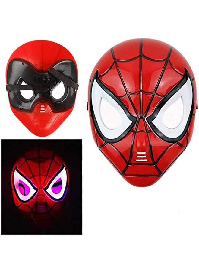 7Pcs Superhero Launcher Toy Set, Spiderman Costume Set，Superhero Capes and LED Mask, 1 Launcher, 1 Glove, 3 Sucker Bullets,Gift for Kids