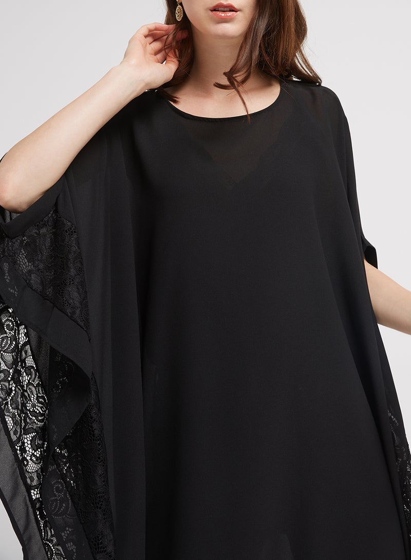Short Sleeve Plain Pochos Black