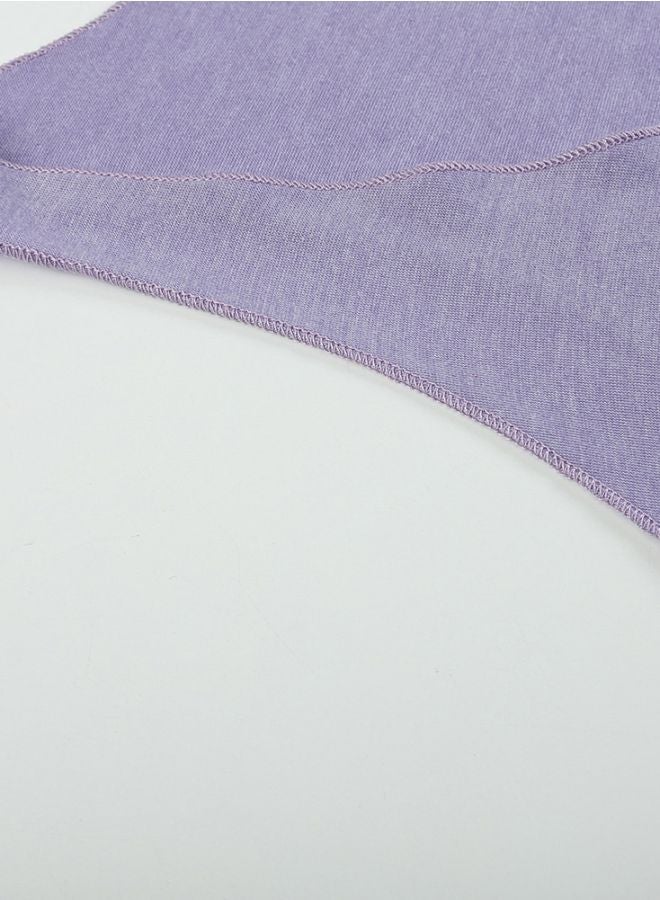 Scoop Neck Solid Tank Top Purple