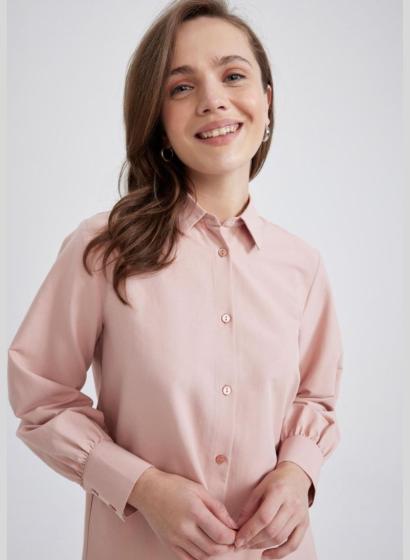 Woman  Woven Long Sleeve Tunic
