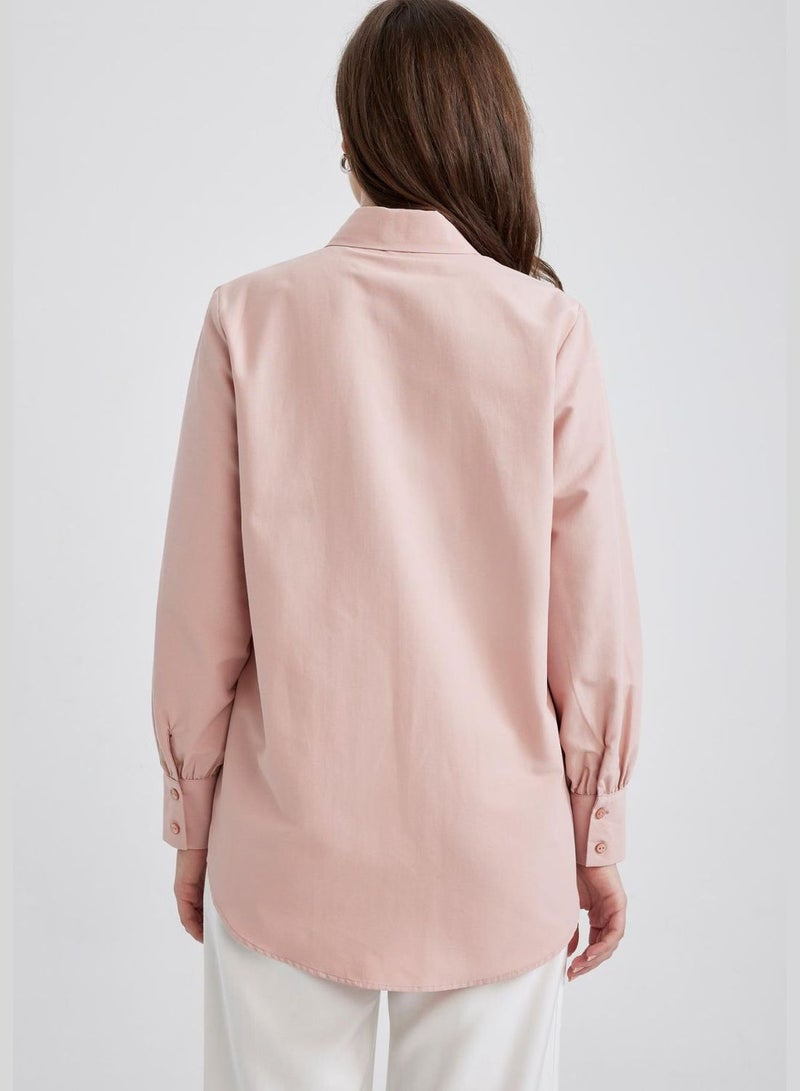 Woman  Woven Long Sleeve Tunic