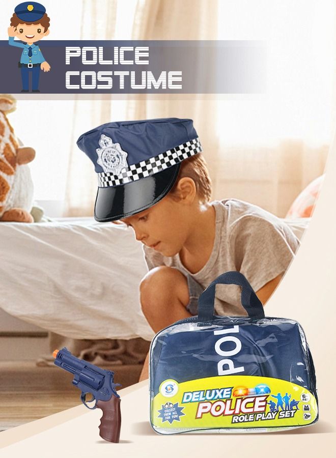 Police Costume Toys With Clothes Hat Handcuffs Baton For Kids Dress Up & Pretend Play