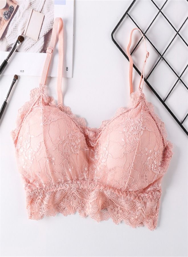 Beauty Back Solid Elastic Bra Pink