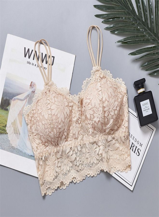 Beauty Back Solid Elastic Bra Beige