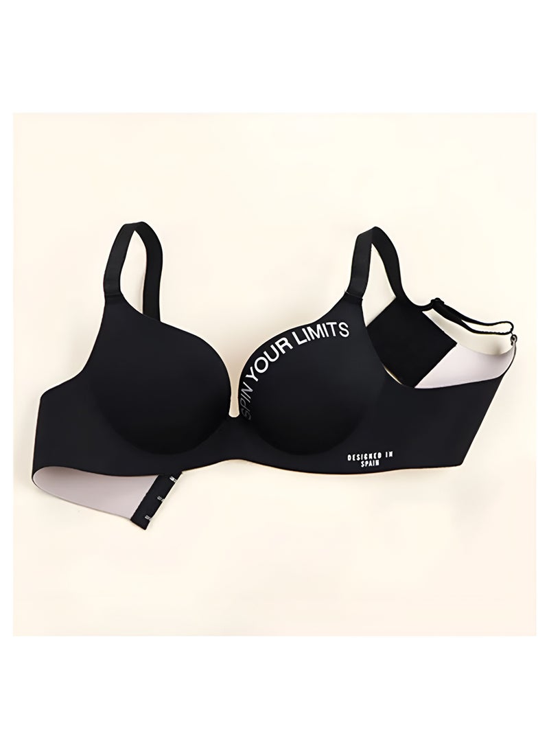 2-Pieces Ladies Seamless Wireless Push Up Bra