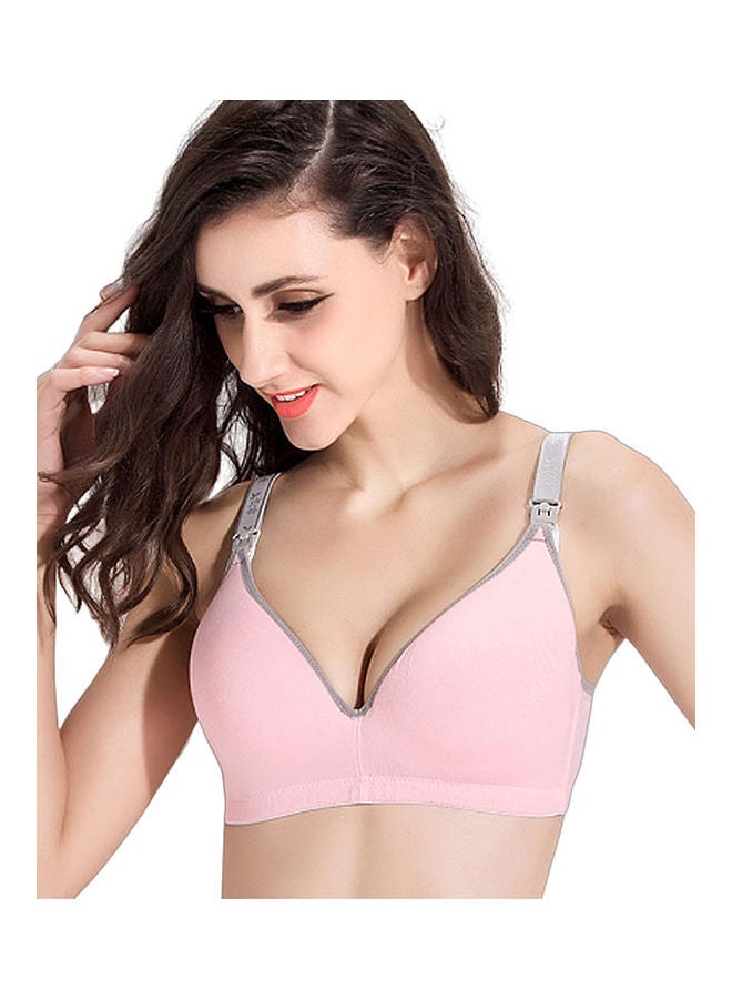 Wireless Padded Maternity Nursing Bra Seamless Feeding Underwear Purple