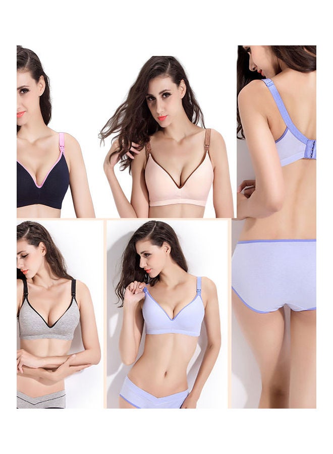 Wireless Padded Maternity Nursing Bra Seamless Feeding Underwear Skin Color