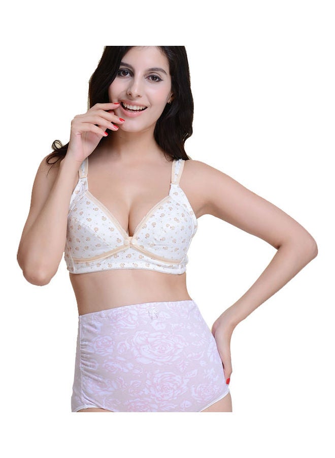 Casual Nursing Bra White/Beige