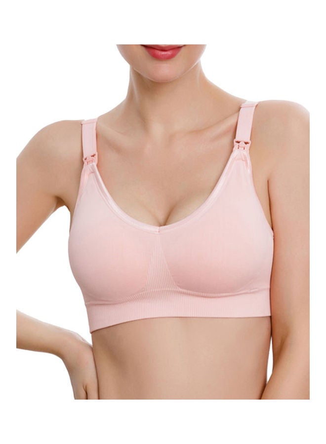 Solid Nursing Bra Pink