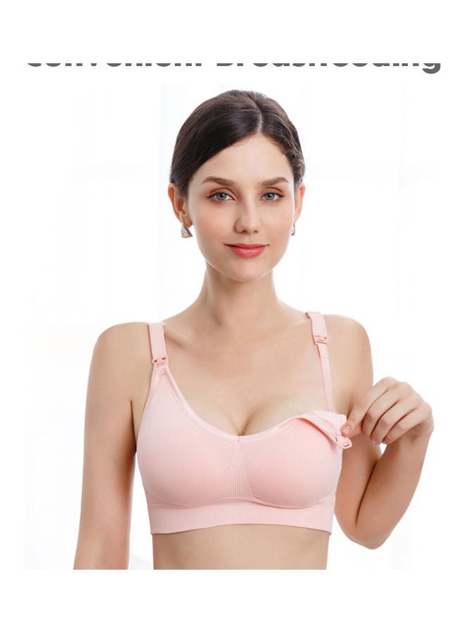 Solid Nursing Bra Pink