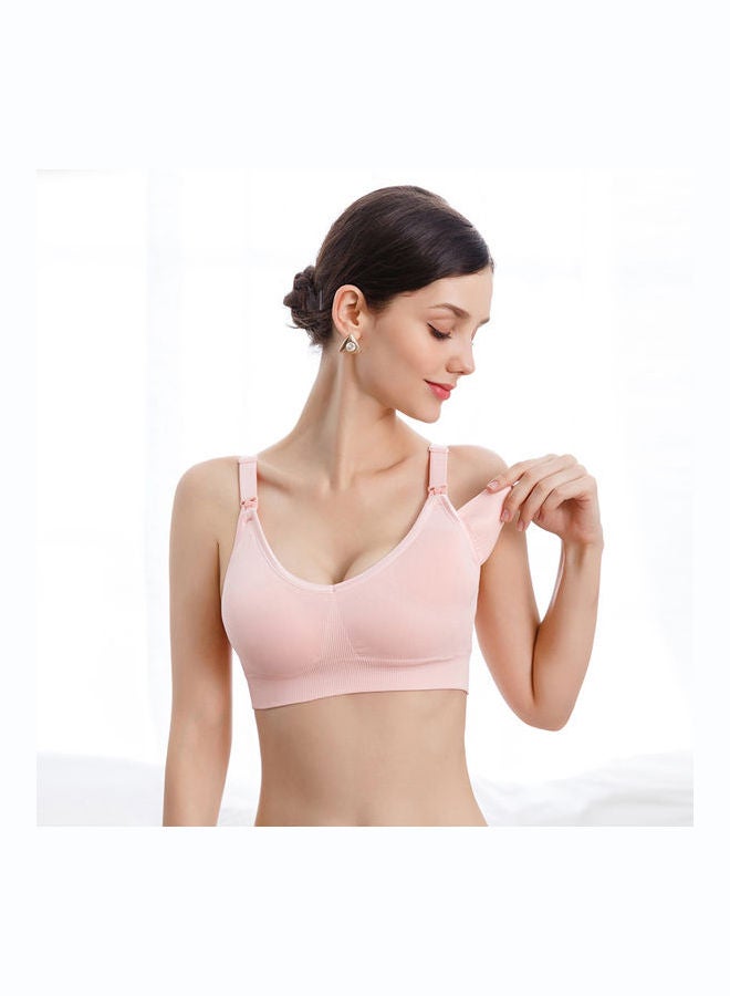 Solid Nursing Bra Pink