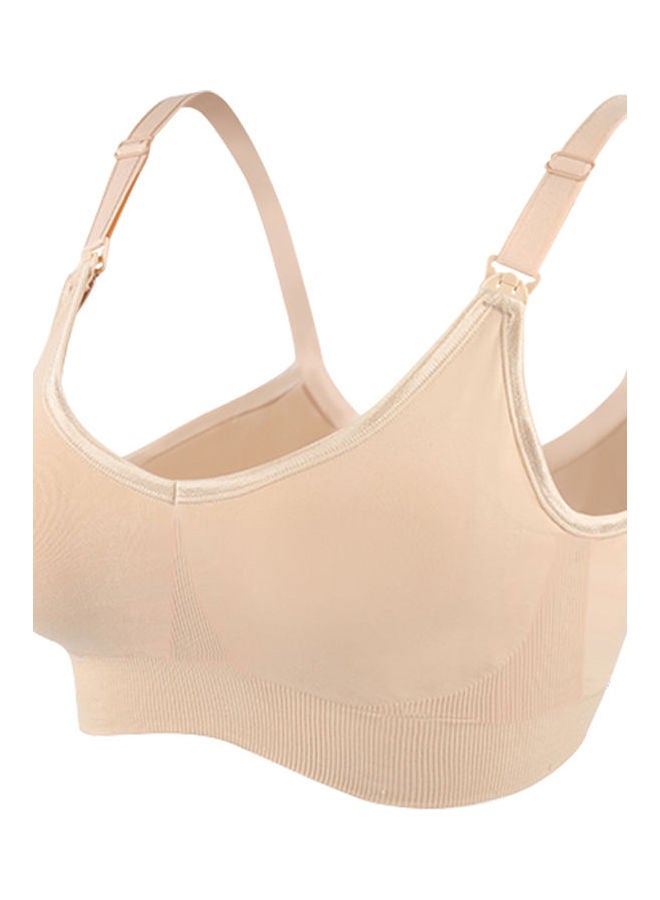 Solid Nursing Bra Beige