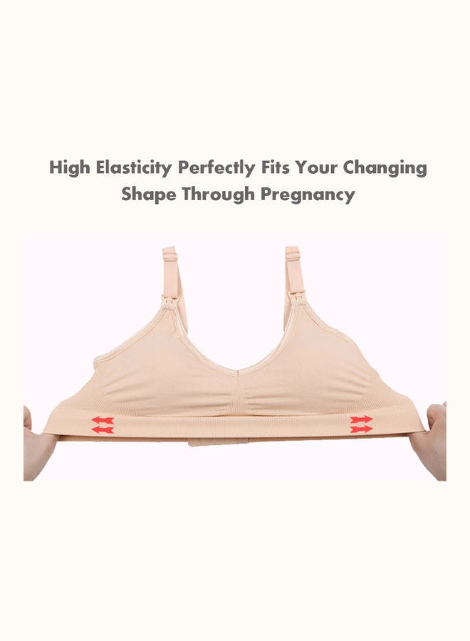 Solid Nursing Bra Beige