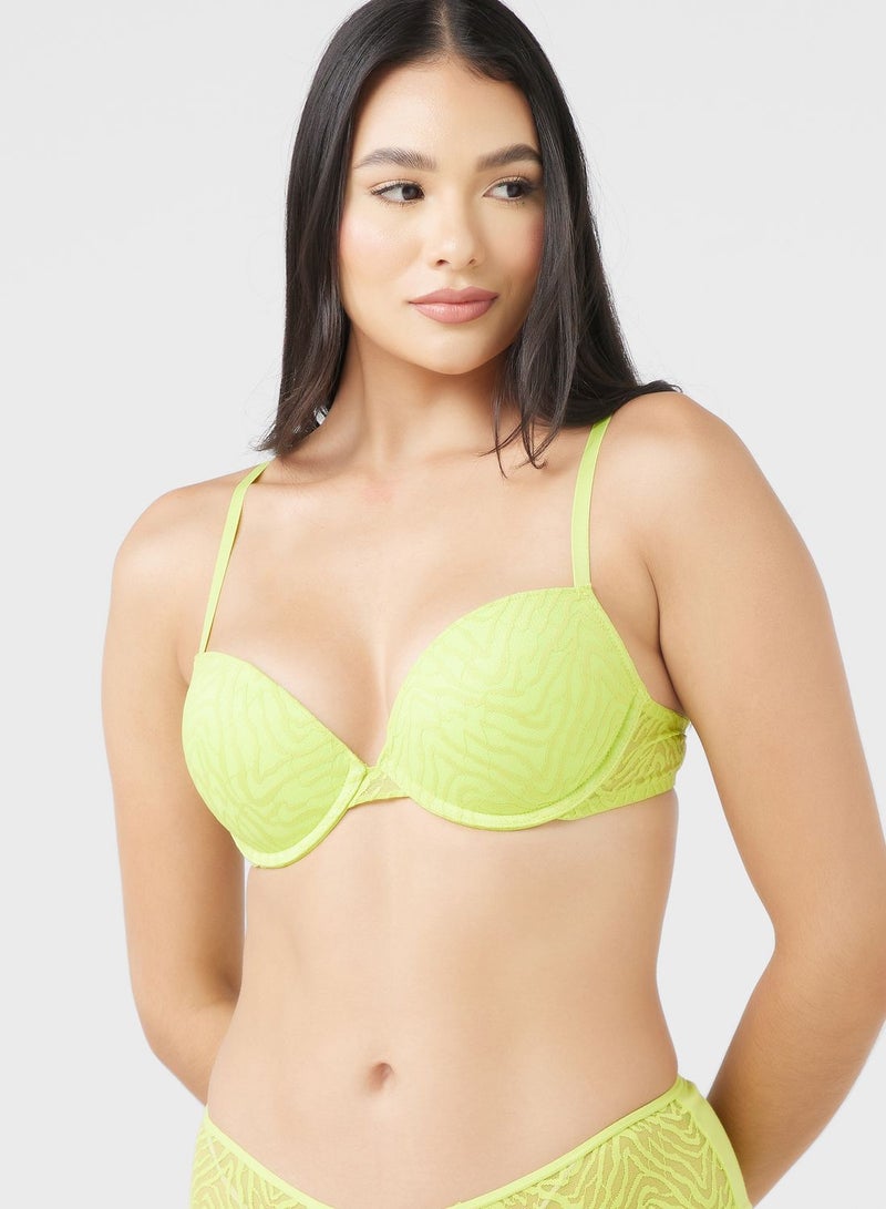 Plunge Neck Balconette Bra