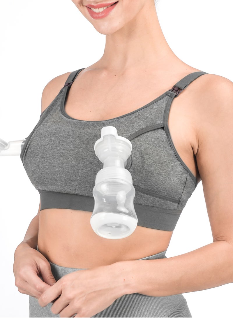 Hands Free Pumping Bra, Adjustable Breast-Pump Holding and Nursing Bra