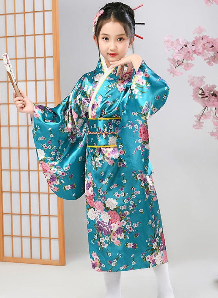 Al Aoyama  Japanese Costume Girl Deluxe Blossom Kimono Yukata Robe with OBI Belt Party Fancy Dress