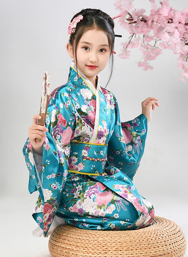 Al Aoyama  Japanese Costume Girl Deluxe Blossom Kimono Yukata Robe with OBI Belt Party Fancy Dress