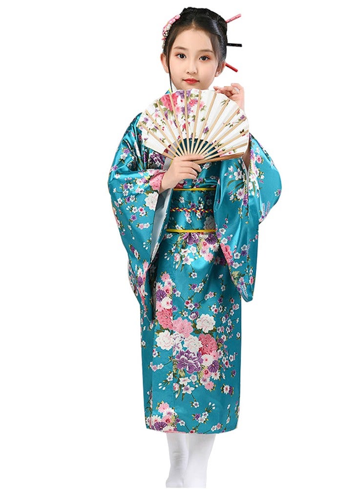 Al Aoyama  Japanese Costume Girl Deluxe Blossom Kimono Yukata Robe with OBI Belt Party Fancy Dress