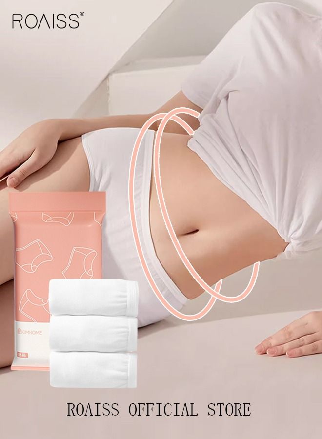 20 Pack Set Women's Disposable Briefs Pregnant Confinement Postpartum Sterile High Stretch Panties Mid-waist Hygiene Soft Underpants Individual Package Underwear White