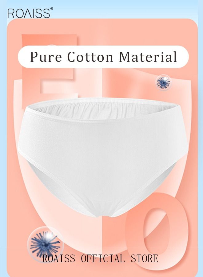 20 Pack Set Women's Disposable Briefs Pregnant Confinement Postpartum Sterile High Stretch Panties Mid-waist Hygiene Soft Underpants Individual Package Underwear White