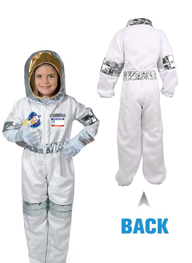 Pilot Costume Kids Astronaut Costume for Kids Space Pretend Dress Up,Pretend Role Play Dress Up,Space Suit for Toddlers with Helmet,Gloves,Astronaut Cosplay