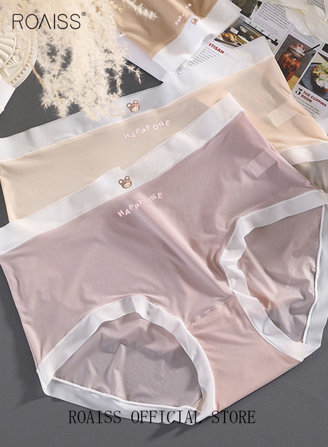5 Piece Breifs Women Safety Panties Ultra thin Ice Silk Leggings Antibacterial Underwear Breathable Stretch Shorts Women High-rise Stretch Traceless Smooth Skinny Britches
