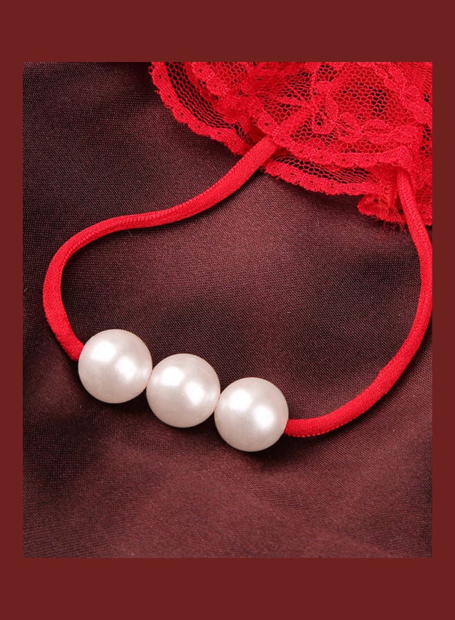 Faux Pearl Panties Pink