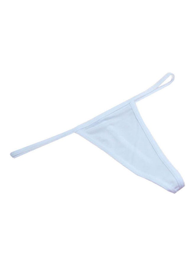 Women Low Waist Panty G-String Underwear Sleepwear Briefs White