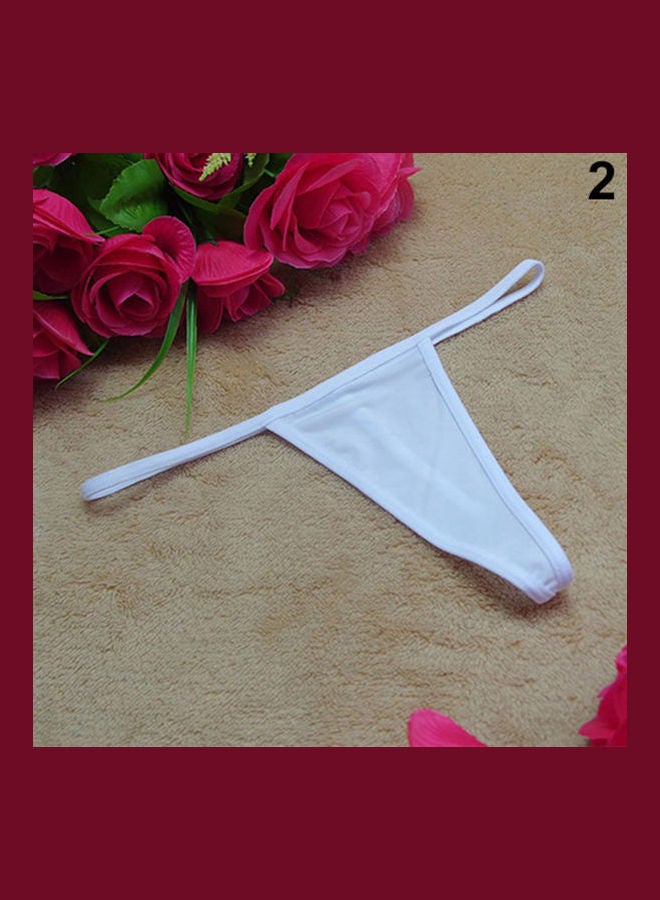 Solid Thong White