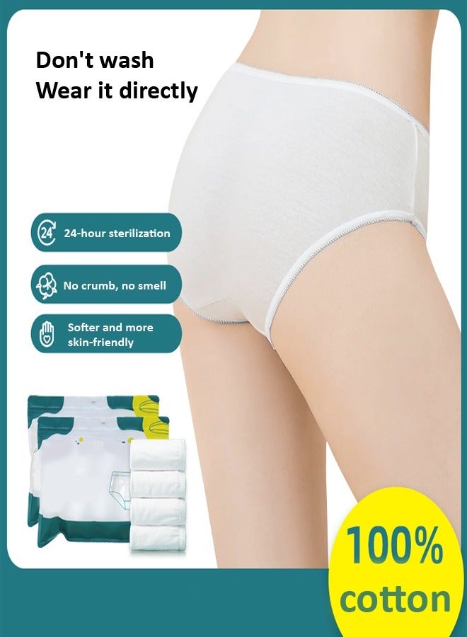 Ergonomic Design Comfortable High Elastic Individually Wrapped 100% Cotton Sterilized Extra Large Size Women Underwear pack of 10