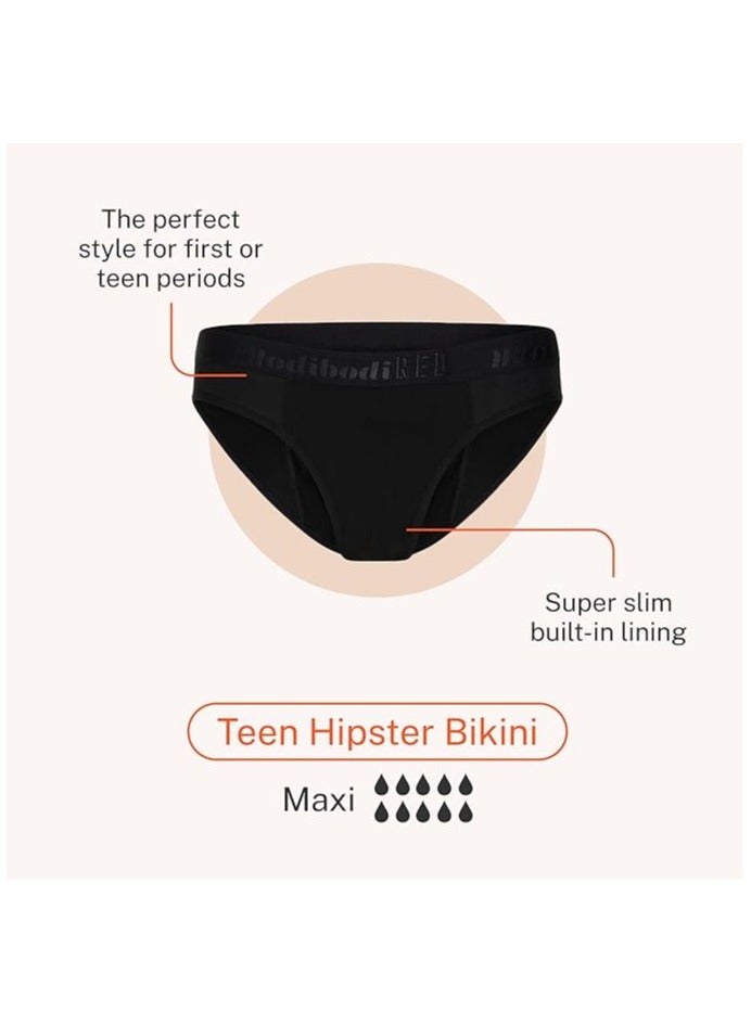 Teen Hipster Bikini - Maxi Absorbency - Period Protection Underwear for Teens