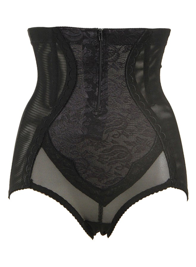 Postpartum Half Zip-Up Shapewear Black
