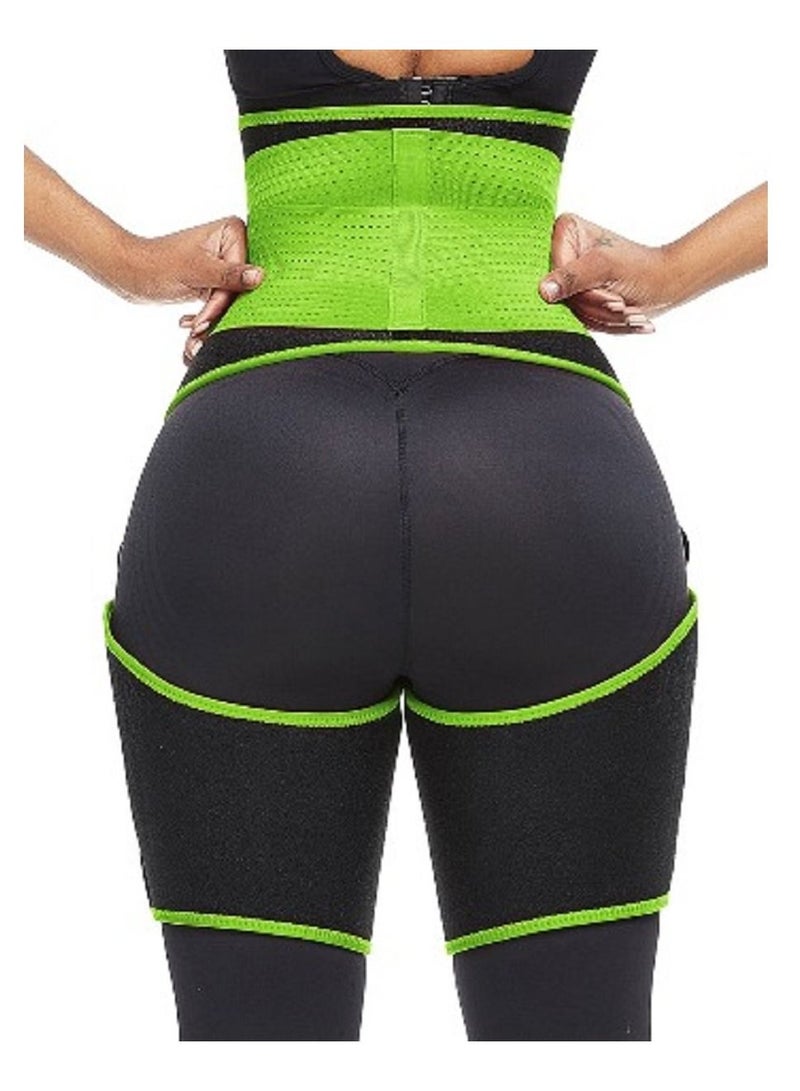 3-in-1 Activewear Set for Women | Tummy Control Shapewear | Waist Trainer with Leg Slimming Body Shaper | Perfect Fit for Workout, Fitness, and Everyday Use